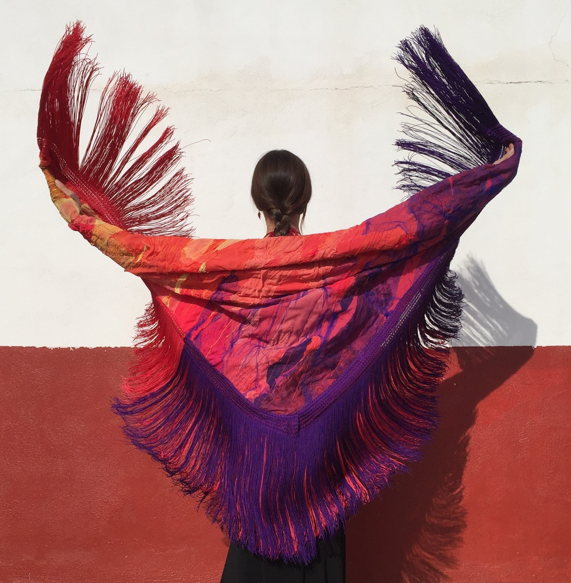 Mantones Textiles de Mónica Vázquez para bailar flamenco